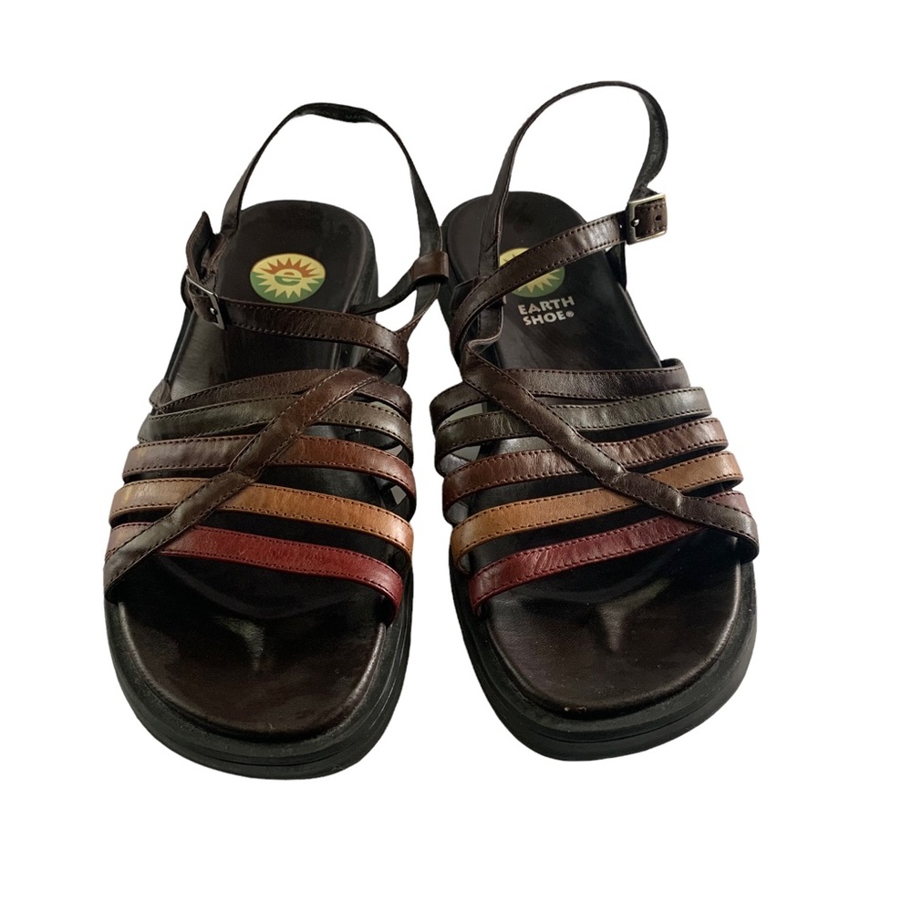Earth Women’s Brown Multi-Strip Leather Sandal - Picture 6 of 6